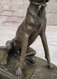 Load image into Gallery viewer, Bronze Service Dog w/ Vest Statue Sculpture Figure Figurine 10” x 10”
