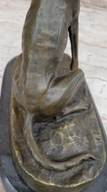 Load image into Gallery viewer, Bronze Service Dog w/ Vest Statue Sculpture Figure Figurine 10” x 10”
