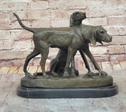 Service Dogs Hunting Hound Retriever Dog Hot Cast Bronze Sculpture Statue Decor
