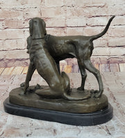 Service Dogs Hunting Hound Retriever Dog Hot Cast Bronze Sculpture Statue Decor