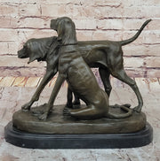 Service Dogs Hunting Hound Retriever Dog Hot Cast Bronze Sculpture Statue Decor