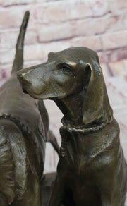 Service Dogs Hunting Hound Retriever Dog Hot Cast Bronze Sculpture Statue Decor