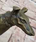 Load image into Gallery viewer, Greyhound Dog Bronze Metal Statue Sculpture Figure on Marble Base by Fremiet 
