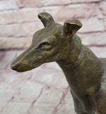 Greyhound Dog Bronze Metal Statue Sculpture Figure on Marble Base by Fremiet 