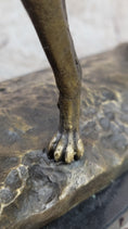 Load image into Gallery viewer, Greyhound Dog Bronze Metal Statue Sculpture Figure on Marble Base by Fremiet 
