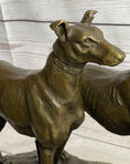 Load image into Gallery viewer, Pair of Greyhounds - Two Slender Racing Dogs Handmade Bronze Sculpture by Fremiet
