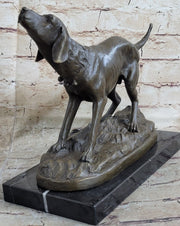 Hunting Dog Wolfhound Bronze Marble Statue Bookend Sculpture Artwork Gift Sale