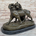Load image into Gallery viewer, Charles Valton - Preludes to Love - Bronze Sculpture of Two Tigers on Marble Base
