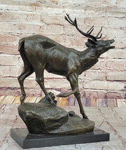 Milo “Stag by Lecourtier” Reproduction – Majestic Deer Bronze Sculpture
