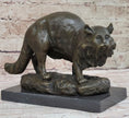 Load image into Gallery viewer, Persian Cat by Charles Emile Jonchery Bronze Sculpture Figurine Collectible 7" x 9.5"
