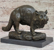 Persian Cat by Charles Emile Jonchery Bronze Sculpture Figurine Collectible 7