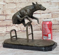 Load image into Gallery viewer, Dog Jumping Hurdle Bronze Sculpture Show Competition Trophy Original Art
