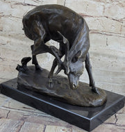 Buck Deer Elk Stag Wildlife Art Cabin Lodge Sportsman Art Bronze Marble Statue