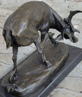 Load image into Gallery viewer, Buck Deer Elk Stag Wildlife Art Cabin Lodge Sportsman Art Bronze Marble Statue
