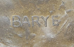Lion Attacking Horse - Bronze Metal Sculpture by Antoine Barye on Marble Base