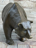 Load image into Gallery viewer, Bronze Sculpture Black Grizzly Bear Mother Cubs Animal Figurine Hand Made Statue
