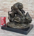 Load image into Gallery viewer, Bronze Sculpture Statue of a Gorilla vs. Lion by Clovis Edmon Masson
