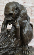 Load image into Gallery viewer, Bronze Sculpture Statue of a Gorilla vs. Lion by Clovis Edmon Masson
