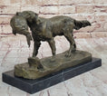 Load image into Gallery viewer, Hot Cast Bronze Golden Retriever Hunting Dog w/ Quail Statue Sculpture Art Decor
