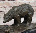Load image into Gallery viewer, Two Playful Bears Bronze Sculpture Statue Bear Figure on Marble Base by Milo
