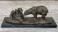 Load image into Gallery viewer, Two Playful Bears Bronze Sculpture Statue Bear Figure on Marble Base by Milo
