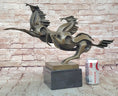 Load image into Gallery viewer, Abstract Galloping Horses Bronze Sculpture Original Equine Art Signed by Milo - Southlake Paws
