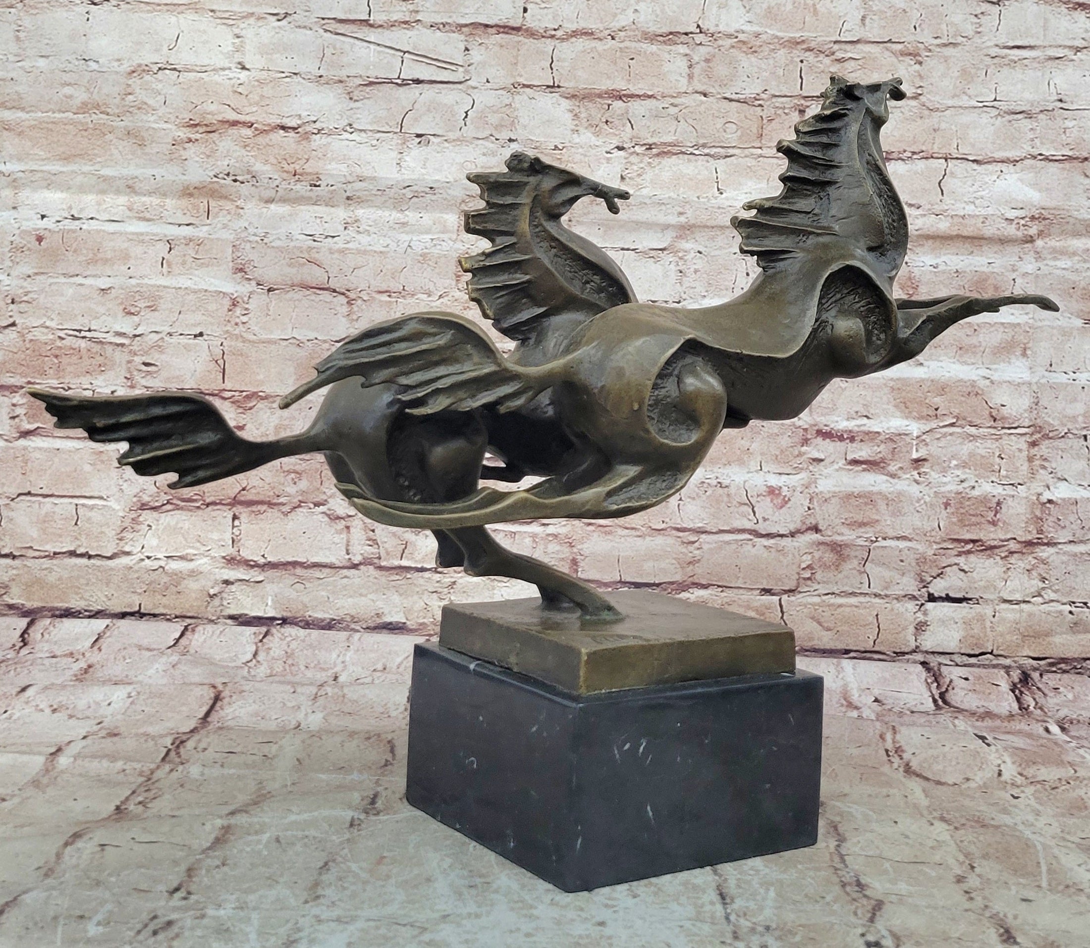Abstract Galloping Horses Bronze Sculpture Original Equine Art Signed by Milo - Southlake Paws