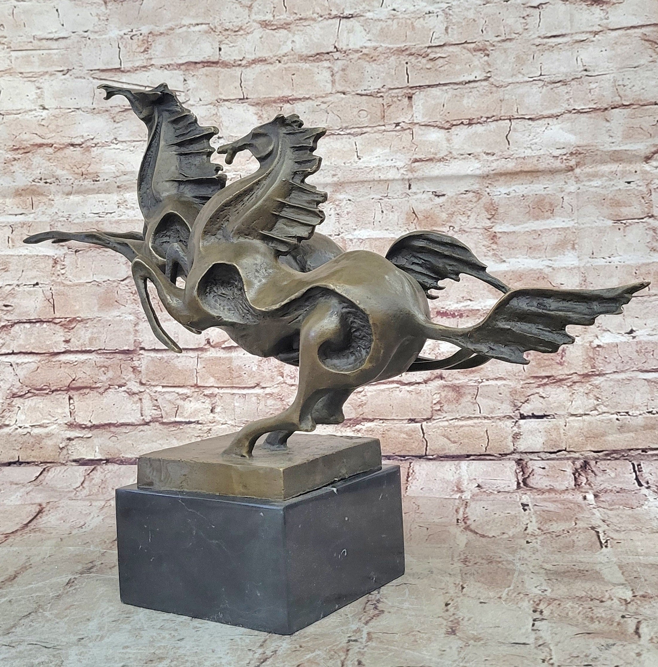 Abstract Galloping Horses Bronze Sculpture Original Equine Art Signed by Milo - Southlake Paws