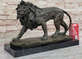 Load image into Gallery viewer, Young Male Lion Hot Cast Bronze Sculpture Wildlife Art Figure by Milo
