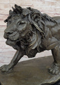 Load image into Gallery viewer, Young Male Lion Hot Cast Bronze Sculpture Wildlife Art Figure by Milo
