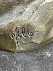 Pouncing Cougar Mountain Lion Cat Bronze Statue Sculpture Figure 11.5