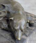 Load image into Gallery viewer, Signed Original Milo Polar Bear Bronze Sculpture Marble Base Figurine Figure Art

