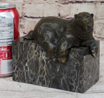 Art Deco Hot Cast Polar Bear Bookend Bookends Bronze Sculpture Statue Figurine