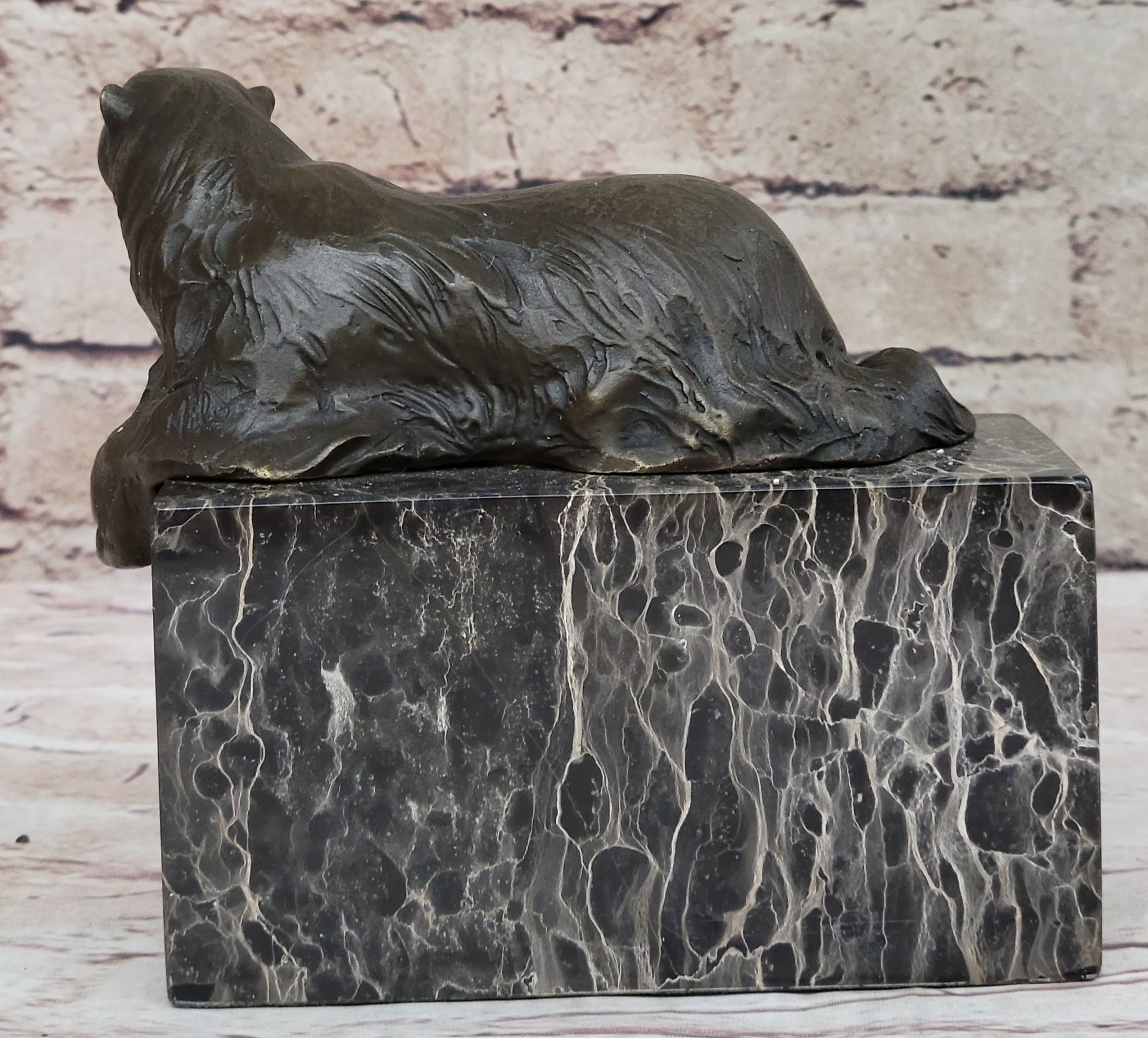 Art Deco Hot Cast Polar Bear Bookend Bookends Bronze Sculpture Statue Figurine