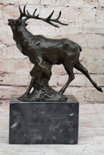 Load image into Gallery viewer, Signed Original Male Elk Mountain Deer Caribou Hunter Bronze Sculpture Art Decor
