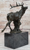 Load image into Gallery viewer, Signed Original Male Elk Mountain Deer Caribou Hunter Bronze Sculpture Art Decor
