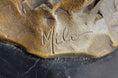 Load image into Gallery viewer, Hot Cast Bronze Metal Bull Cattle Cow Sculpture Statue Figure on Marble Base
