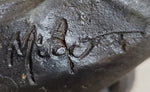 Bronze Panda Bear Sculpture on Marble Base – Unique Wildlife Art Décor by Milo