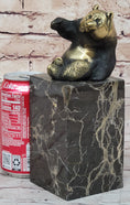 Load image into Gallery viewer, Real Bronze Panda Bear Bronze Figurine Sculpture on Marble Base by Milo
