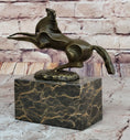 Load image into Gallery viewer, Abstract Modern Contemporary Horse Figurine Bronze Sculpture on Marble Base
