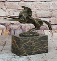 Load image into Gallery viewer, Abstract Modern Contemporary Horse Figurine Bronze Sculpture on Marble Base
