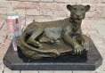 Load image into Gallery viewer, Art Deco Large Female African Wildlife Lion Bronze Sculpture Marble Statue Decor - Southlake Paws
