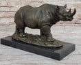 Load image into Gallery viewer, Rhinoceros Rhino Safari Wildlife Bronze Sculpture Statue Original Signed Art
