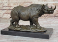 Load image into Gallery viewer, Rhinoceros Rhino Safari Wildlife Bronze Sculpture Statue Original Signed Art

