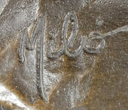 Hot Cast Bronze Rhinoceros Rhino Sculpture Statue Figure on Marble Base