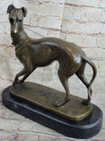 Load image into Gallery viewer, Handmade LARGE Bronze of a Whippet Greyhound Dog Classic Masterpiece Figurine
