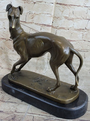 Handmade LARGE Bronze of a Whippet Greyhound Dog Classic Masterpiece Figurine
