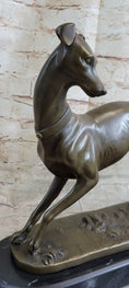 Load image into Gallery viewer, Handmade LARGE Bronze of a Whippet Greyhound Dog Classic Masterpiece Figurine
