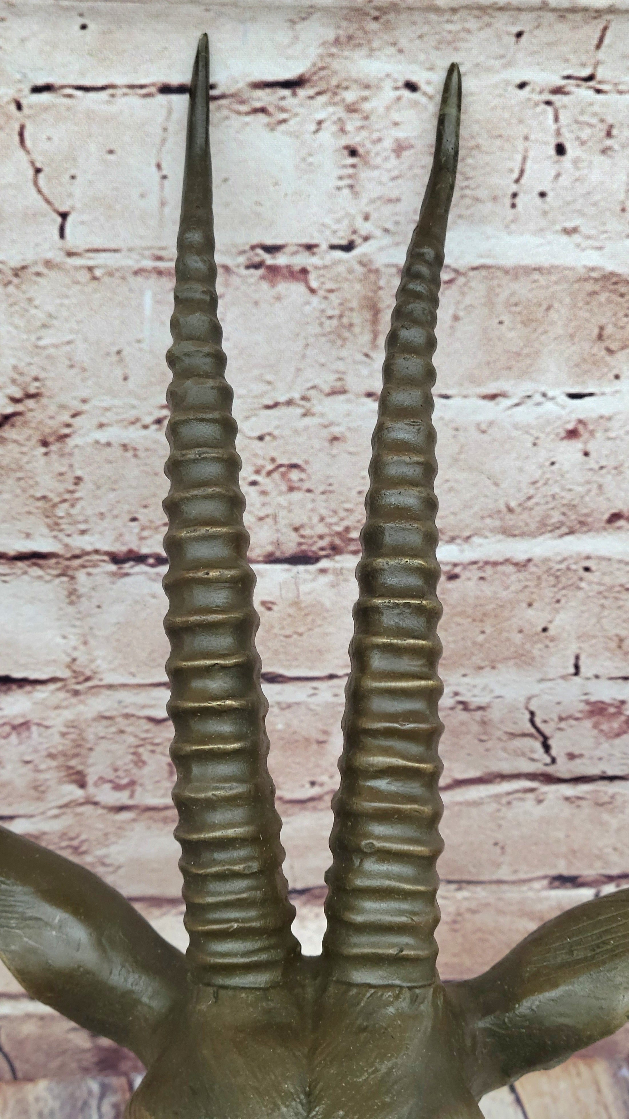 Graceful Gazelle Bronze Sculpture Bust with Intricate Details - Wall Mounted