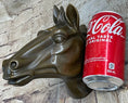 Load image into Gallery viewer, Signed Original Thomas Wall Mount Horse Head Bust Bronze Sculpture Art Deco Sale
